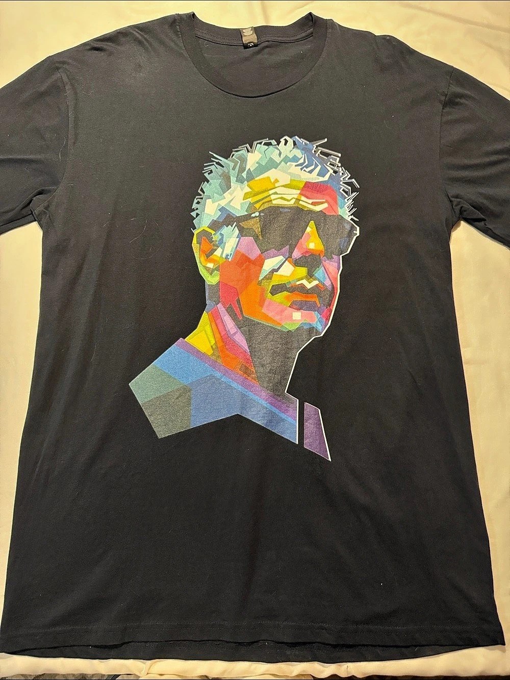 Anthony Bourdain 96 Colour Graphic Short Sleeve Tee XL Black Multicolor